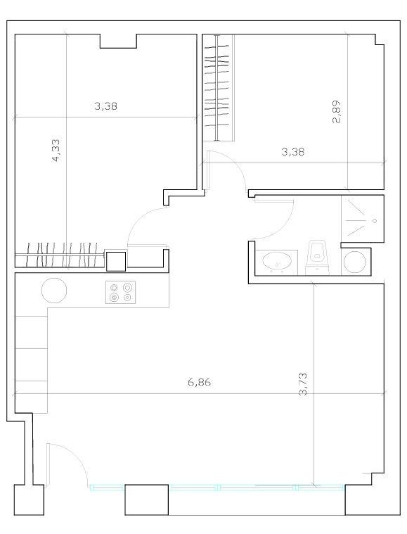 Piso en venta  en Madrid zona Vallecas reformado nuevo 2 habitaciones  baño y salon comedor